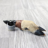 Deer Foot Handle Obsidian Blade Ornamental Knife #7750  Mountain Man Knife