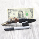 Goat Horn Handle Obsidian Blade Ornamental Knife #6150  Mountain Man Knife