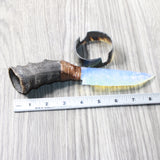 Springbok Horn Handle Opalite Blade Ornamental Knife #6250     Mountain Man Knife