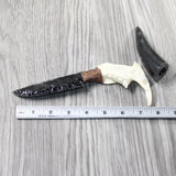 Beaver Jaw Handle Obsidian Blade Ornamental Knife #1250  Mountain Man Knife