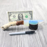 Coyote Foot Handle Opalite Blade Ornamental Knife #1250     Mountain Man Knife