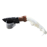 Coyote Jaw Handle Obsidian Blade Ornamental Knife #1350  Mountain Man Knife