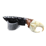 Muskrat Skull Handle Obsidian Blade Ornamental Knife #0350  Mountain Man Knife