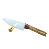 50 Cal Shell Handle Opalite Blade Ornamental Knife #7550     Mountain Man Knife