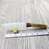 50 Cal Shell Handle Opalite Blade Ornamental Knife #7550     Mountain Man Knife