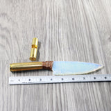 50 Cal Shell Handle Opalite Blade Ornamental Knife #7550     Mountain Man Knife