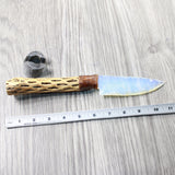 Cholla Cactus Wood Handle Opalite Blade Ornamental Knife #7550     Mountain Man Knife