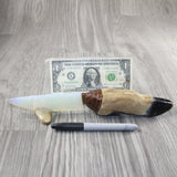 Deer Foot Handle Opalite Blade Ornamental Knife #9244 Mountain Man Knife