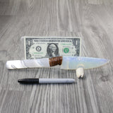Selenite Spiral Handle Opalite Blade Ornamental Knife #0444 Mountain Man Knife