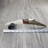 Moose Antler Handle Bone Blade Ornamental Knife #12145 Mountain Man Knife