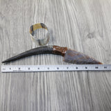 Impala Horn Handle Stone Blade Ornamental Knife #0745 Mountain Man Knife