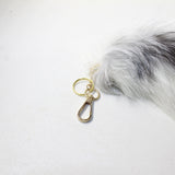 Marble Fox Tail Keyring #983-2  Taxidermy Keychain Tassel Bag Tag