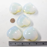 5 Opalite Hearts Combined Weight of  423 Grams #0041 Gemstone Hearts