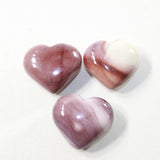 3 Mookaite Hearts Combined Weight of  254 Grams #573-1 Gemstone Hearts