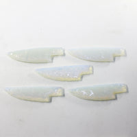 5 Opalite Ornamental Knife Blades  #583-1 Mountain Man Knife