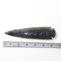 1 Obsidian Ornamental Spearhead  #0841  Arrowheads