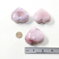 3 Mookaite Hearts Combined Weight of  252 Grams #343-1 Gemstone Hearts