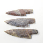 3 Stone Ornamental Knife Blades  #2435  Mountain Man Knife