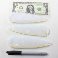 3 Opalite Ornamental Spearheads  #373-2  Arrowhead