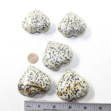 5 Dalmatian Hearts Combined Weight of  430 Grams #443-1 Gemstone Hearts