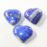 3 Lapis Hearts Combined Weight of  271 Grams #4541 Gemstone Hearts