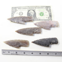 5 Small Stone Ornamental Knife Blades  #2739  Mountain Man Knife