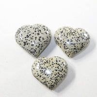 3 Dalmatian  Hearts Combined Weight of  264 Grams #273-1 Gemstone Hearts