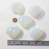 5 Opalite Hearts Combined Weight of  397 Grams #6141 Gemstone Hearts