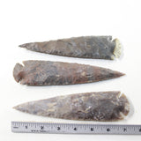 3 Stone Ornamental Spearheads  #9430  Arrowheads