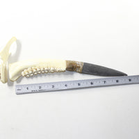 Deer Jaw Handle Iron Blade Ornamental Knife #133-2 Mountain Man Knife