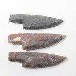 3 Stone Ornamental Knife Blades  #5935  Mountain Man Knife