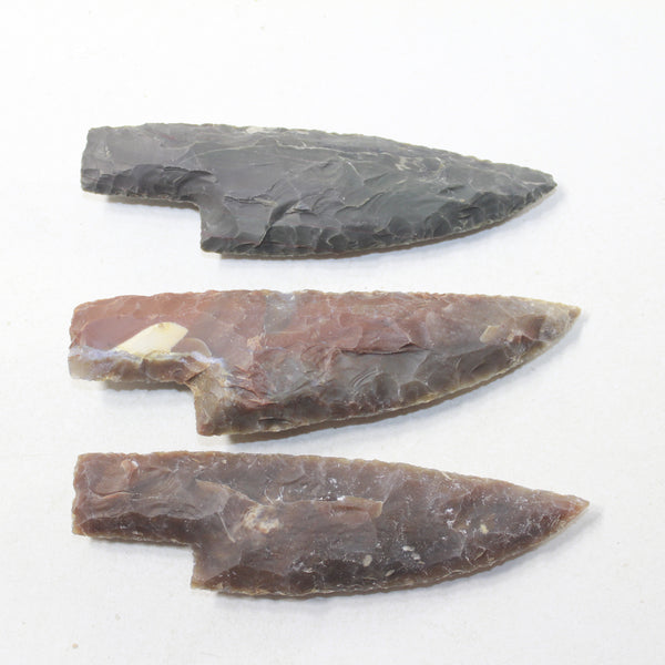 3 Stone Ornamental Knife Blades  #5935  Mountain Man Knife
