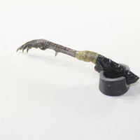 Pheasant  Foot Handle Obsidian Blade Ornamental Knife #2353-1 Mountain Man Knife