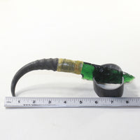 Springbok Horn Handle Glass Blade Ornamental Knife #1841 Mountain Man Knife