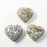 3 Dalmatian  Hearts Combined Weight of  266 Grams #553-1 Gemstone Hearts