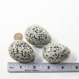 3 Dalmation Eggs  Combined Weight 286 Grams #0939 Gemstone Egg