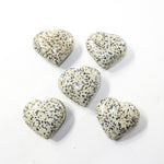 5 Dalmatian Hearts Combined Weight of  450 Grams #543-1 Gemstone Hearts
