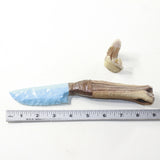 Ghost Wood Handle Opaque Glass Blade Ornamental Knife #3241 Mountain Man Knife