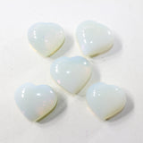 5 Opalite Hearts Combined Weight of  437 Grams #7741 Gemstone Hearts