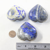 3 Lapis Hearts Combined Weight of  287 Grams #1241 Gemstone Hearts