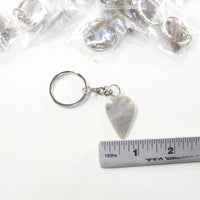 25 Stone Arrowhead Key Rings #6238  Keychain Tassel Bag Tag