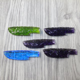 5 Small Glass Ornamental Knife Blades  #4842