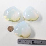 3 Opalite Hearts Combined Weight of  273 Grams #5641 Gemstone Hearts