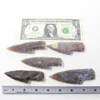 5 Small Stone Ornamental Knife Blades  #4430  Mountain Man Knife