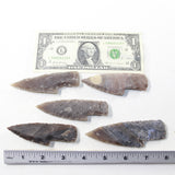 5 Small Stone Ornamental Knife Blades  #4430  Mountain Man Knife