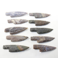 10 Stone Ornamental Knife Blades  #1341  Mountain Man Knife