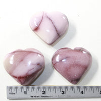 3 Mookaite Hearts Combined Weight of  270 Grams #1841 Gemstone Hearts