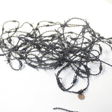 10 Yards of Leather Barbed Wire Antique Black Color  #1041