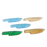 5 Glass Ornamental Knife Blades  #143-1 Mountain Man Knife X