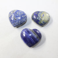 3 Lapis Hearts Combined Weight of  273 Grams #5541 Gemstone Hearts